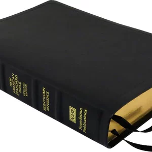 Lockman NASB 1995 Side-Column Wide Margin Reference Bible, Black Calfskin