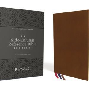 Zondervan NIV Wide Margin Side Column Reference Bible, Premium Goatskin Leather, Brown, Premier Collection