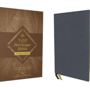 Zondervan NASB, Heritage Bible, Passaggio Setting, Genuine Leather, Buffalo, Blue, 1995 Text