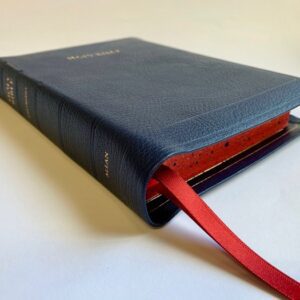 Allan KJV 53 Longprimer Navy Highland Goatskin Bible-Speckled Page Edges