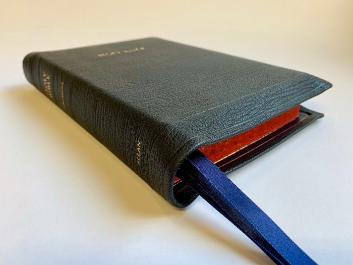 Allan KJV 53 Longprimer Black Highland Goatskin Bible-Speckled Page Edges