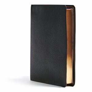 Holman CSB Verse-by-Verse Reference Bible, Holman Handcrafted Collection, Black Goatskin Leather