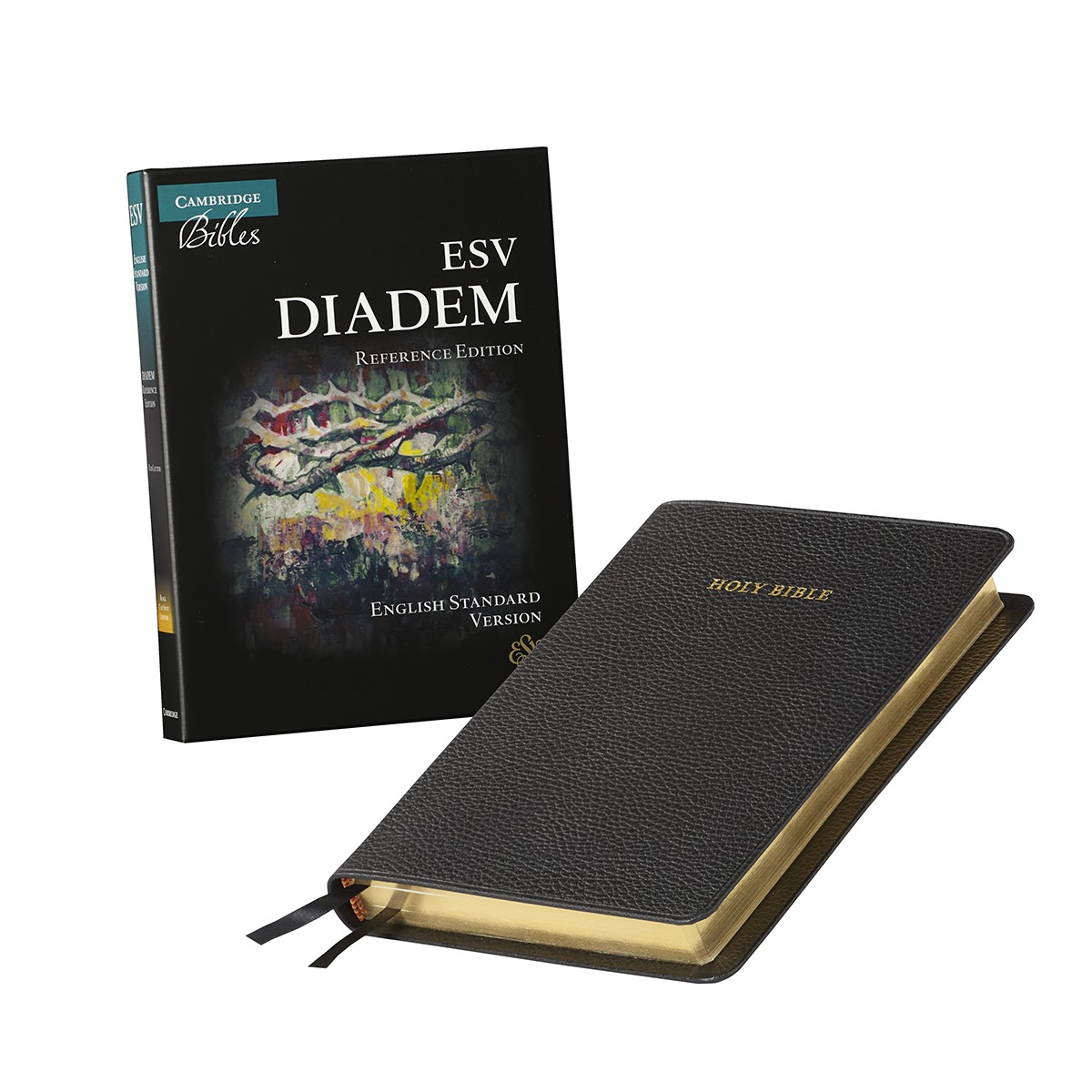 Cambridge ESV Diadem Reference Bible Black Calfsplit Leather, Red-letter  Text
