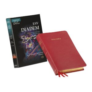 Cambridge ESV Diadem Reference Bible with Apocrypha Red Calfskin leather, Red-letter Text