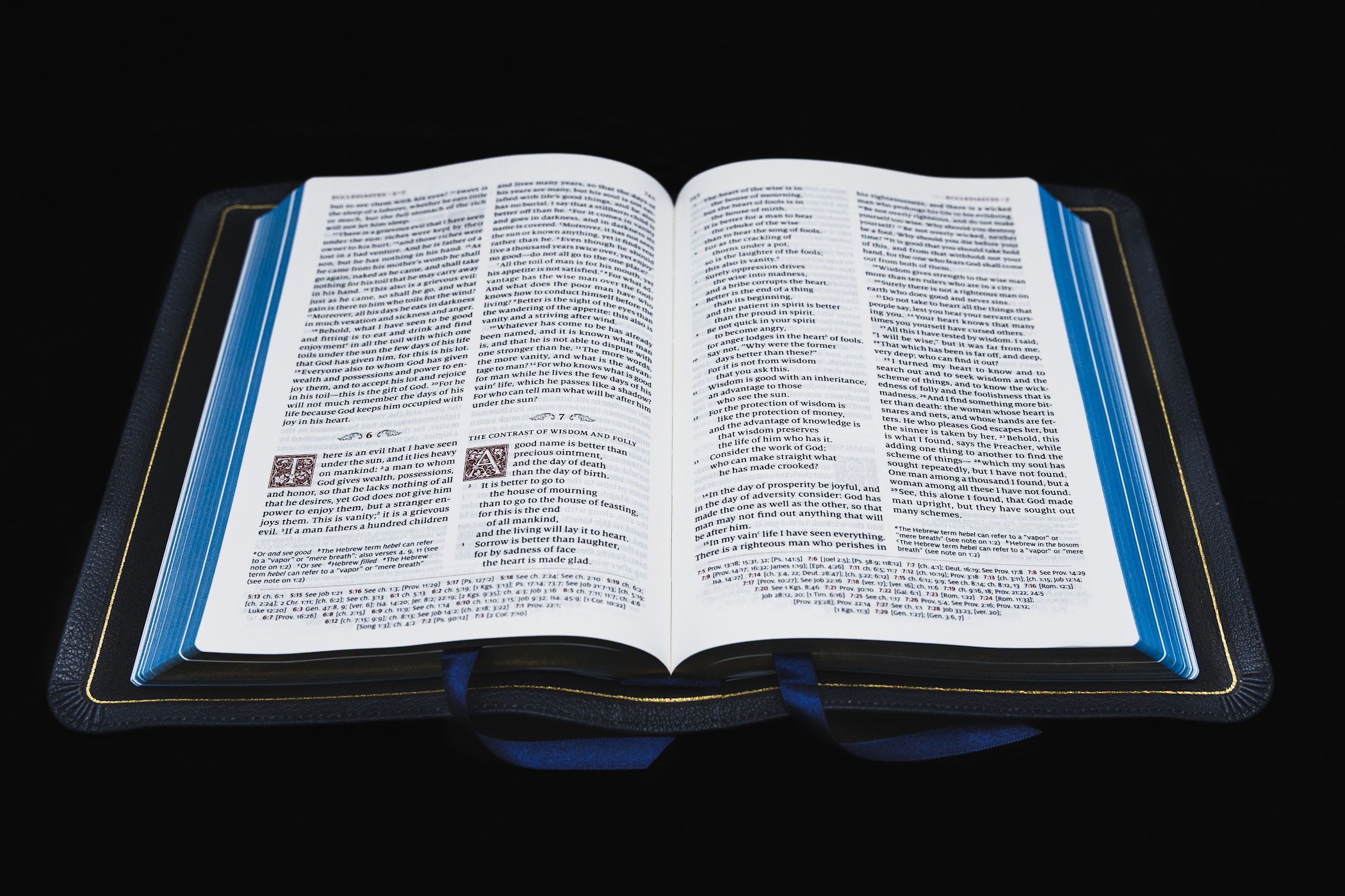 Schuyler Personal Size Quentel ESV, Full Yapp Imperial Blue