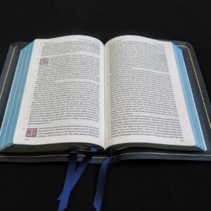 Schuyler Treveris KJV, Full Yapp Imperial Blue Goatskin Bible