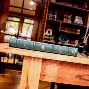 Special M10: Crossway ESV Heirloom Bible, Omega Edition, Forest Green Goatskin