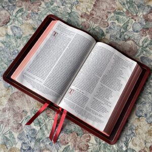 Schuyler Quentel RSV with Apocrypha, Full Yapp Firebrick Red Goatskin Bible
