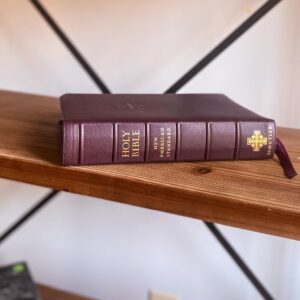 Schuyler Wide Margin Quentel NASB, Dark Purple Goatskin Bible