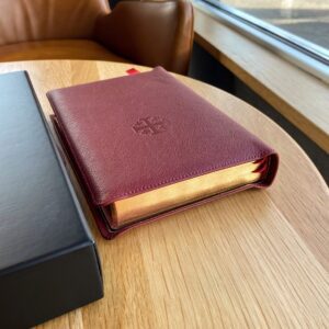 Schuyler Personal Size Quentel ESV, Firebrick Red Goatskin Bible