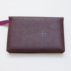 Schuyler Personal Size Canterbury KJV Full Yapp Dark Purple Goatskin Bible