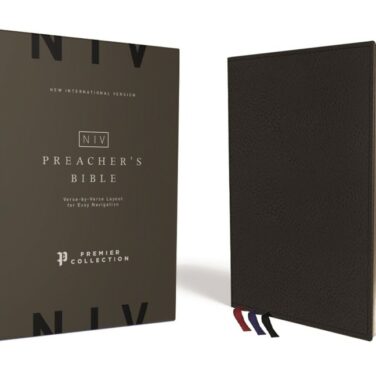 Zondervan NIV, Preacher's Bible, Premium Goatskin Leather, Black, Premier Collection