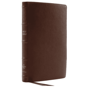 Nelson NKJV Thinline Reference Bible, Large Print, Premium Leather, Brown