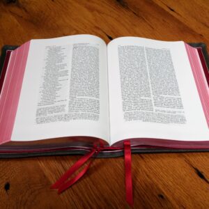 Schuyler Wide Margin Quentel NASB, Slate Goatskin Bible