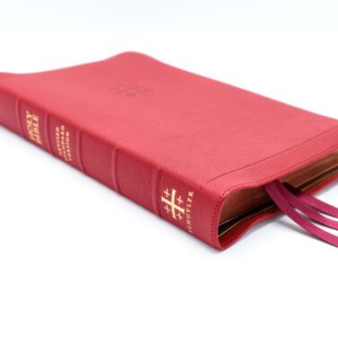 Schuyler Quentel RSV <em>with Apocrypha</em>, Full Yapp Cardinal Red Goatskin Bible &ndash; PREORDER