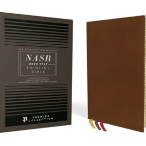 Zondervan NASB Thinline Bible, Premium Goatskin Leather, Brown, Premier Collection, 2020 Text