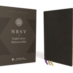 Zondervan NRSV Single Column Reference Bible, Premium Goatskin Leather, Black, Premier Collection