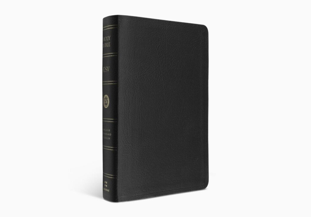 Crossway ESV Large Print Personal Size Bible (Genuine Leather, Black ...