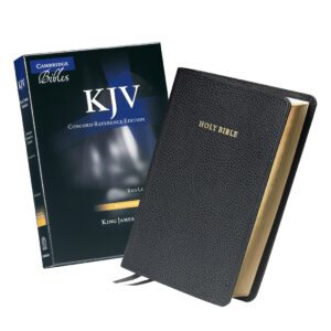 Cambridge KJV Concord Reference Bible, Black Calf Split – RED Letter