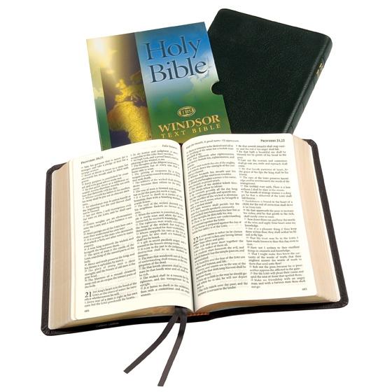 TBS KJV Windsor Text Bible with Metrical Psalms, Black Calfskin