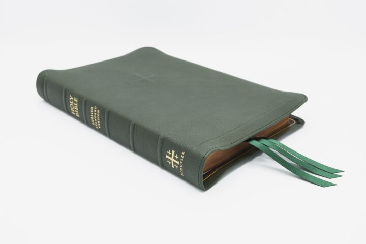 Schuyler Quentel ESV, Full Yapp Dark Green Goatskin Bible – PREORDER