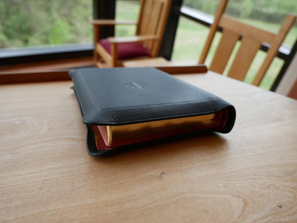 Schuyler Personal Size Quentel NLT, Full Yapp Black Goatskin Bible ...