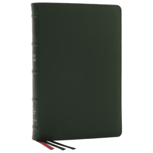 Nelson NKJV, Thinline Reference Bible, Large Print, Premium Leather, Green