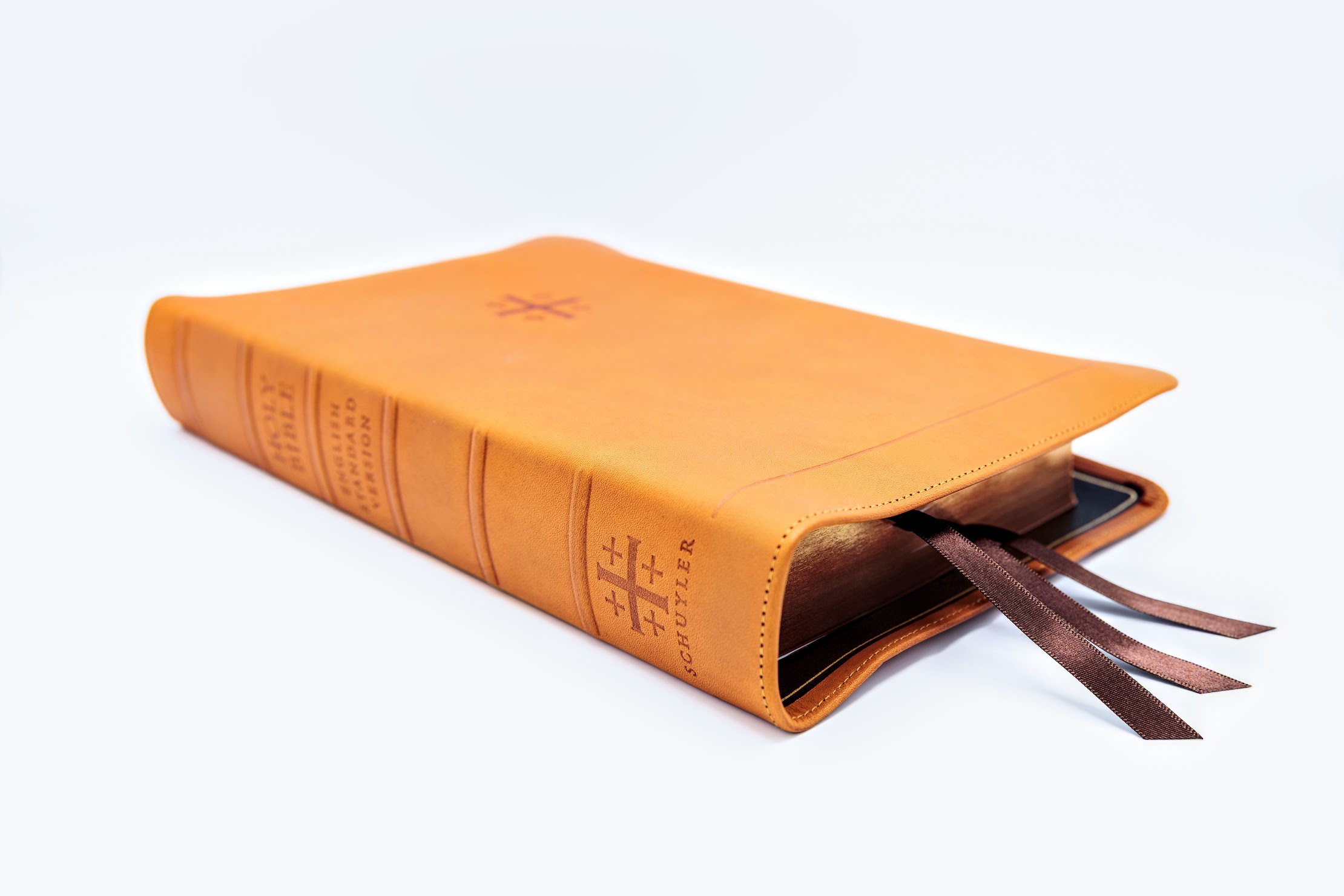 IMPERFECT F38: OLD STOCK: Schuyler Stridon ESV, Full Yapp Tuscany Calfskin Bible
