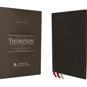 Zondervan NKJV Thompson Chain-Reference Bible, Premium Goatskin Leather, Black, Premier Collection