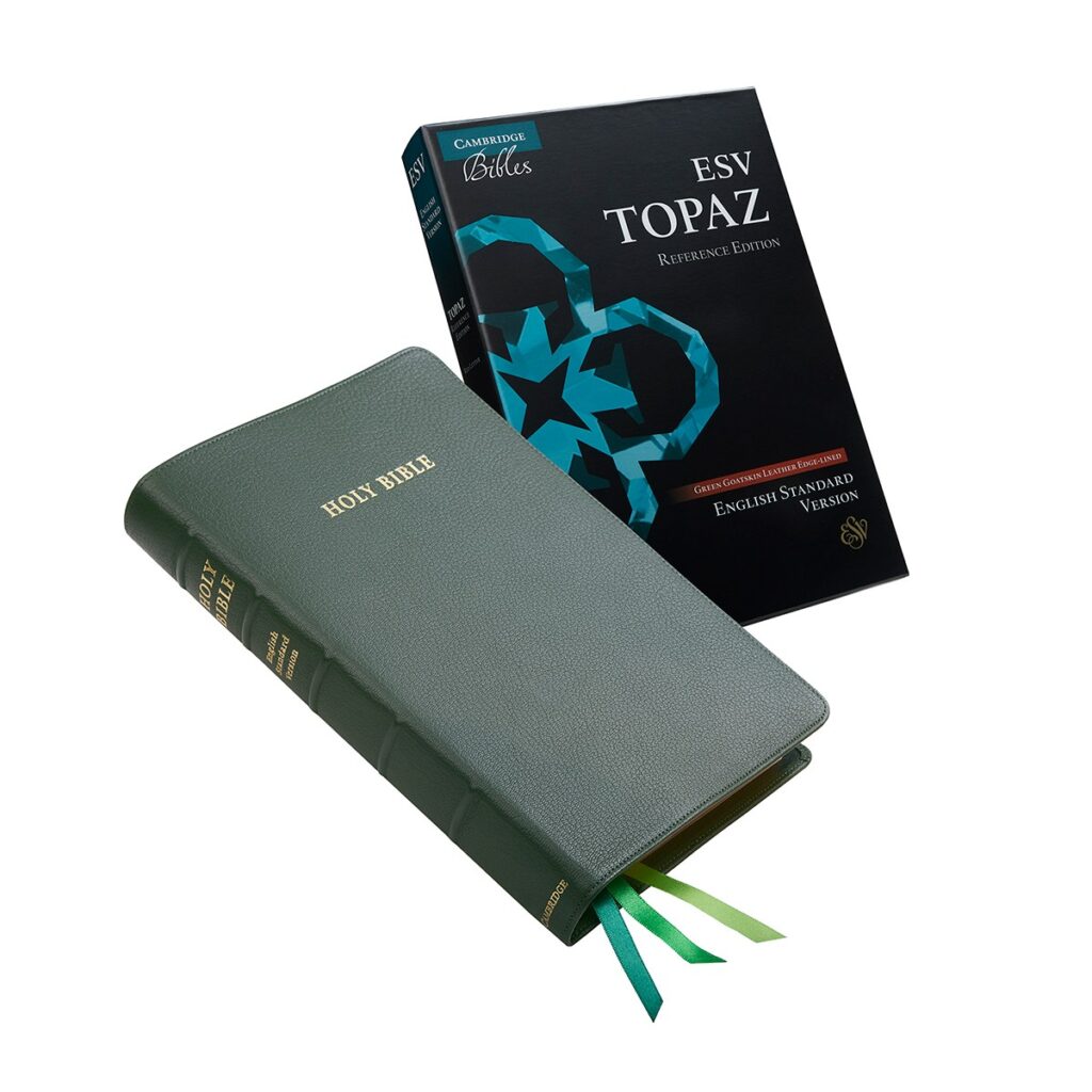 Cambridge ESV Topaz Reference Bible, Dark Green Goatskin ...