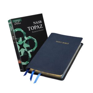 Cambridge NASB Topaz Reference Edition, Dark Blue Goatskin Leather Bible