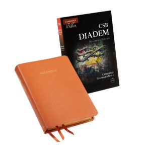 CSB Diadem Reference Edition, Orange Rust Calfskin Leather, Red-Letter Text Bible