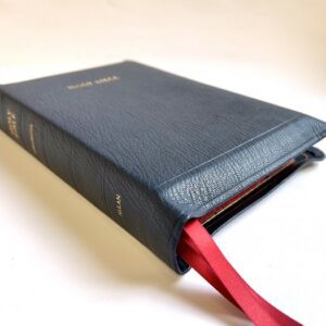 Allan KJV 63 Longprimer Sovereign, Navy Blue Highland Goatskin Bible – Speckled Page Edges