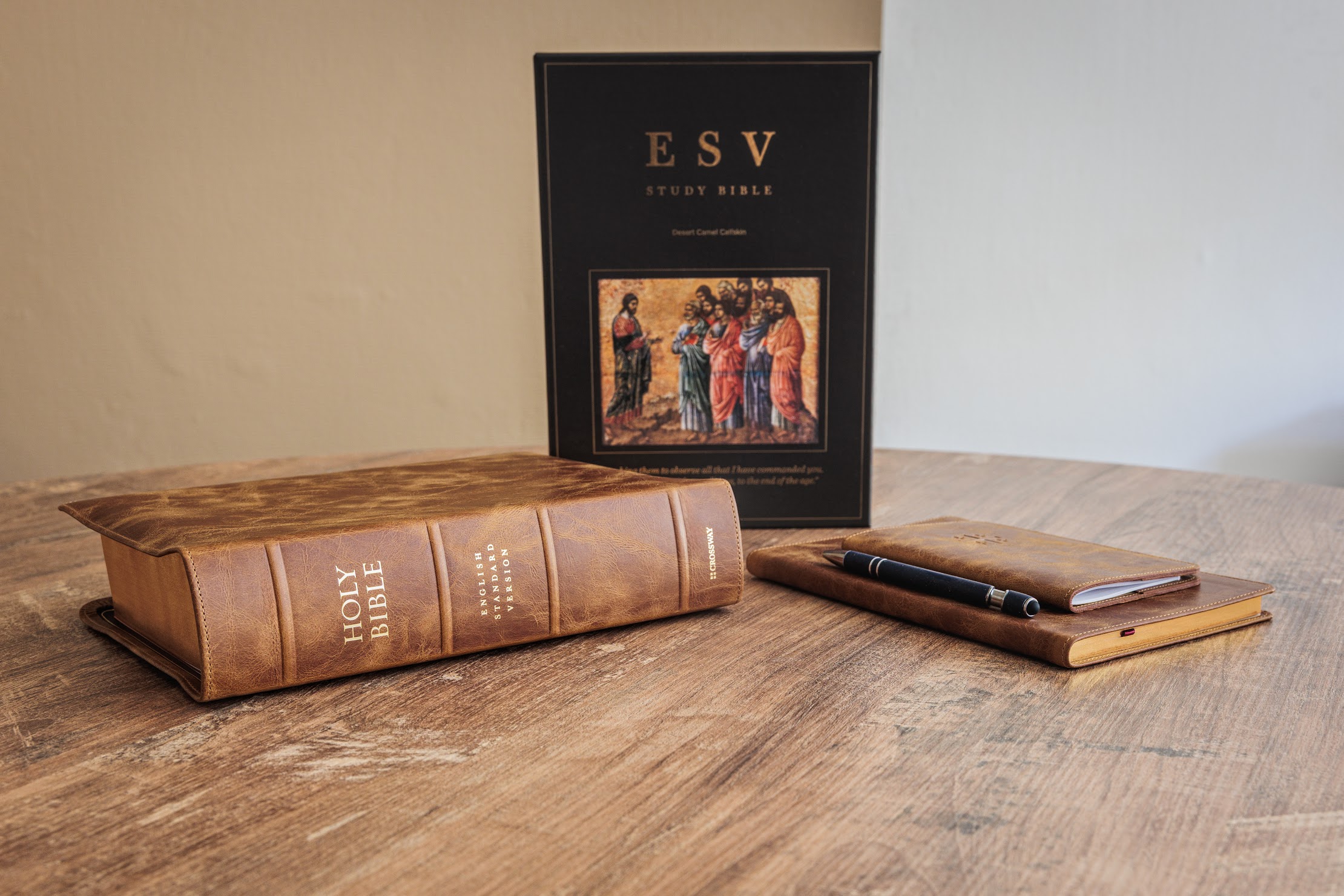 Crossway ESV Heirloom Study Bible, Desert Camel Calfskin – PREORDER