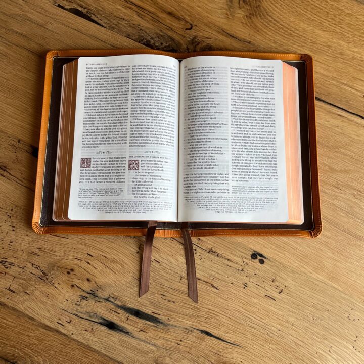 Schuyler Personal Size Quentel ESV, Full Yapp Tuscany Calfskin Bible - Image 6