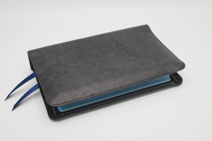Schuyler Personal Size Canterbury KJV, Full Yapp Black Pearl Calfskin Bible - Image 6
