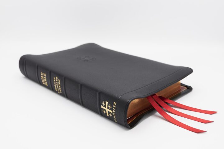 Schuyler Quentel ESV <em>with Apocrypha</em>, Full Yapp Black Goatskin Bible