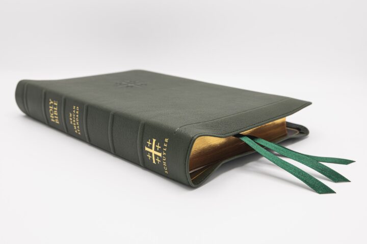 Schuyler Stridon NASB, Full Yapp Dark Green Goatskin Bible – PREORDER