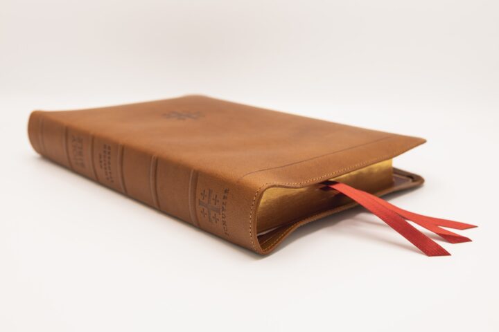 Schuyler Stridon NASB, Full Yapp Saddle Brown Calfskin Bible – PREORDER