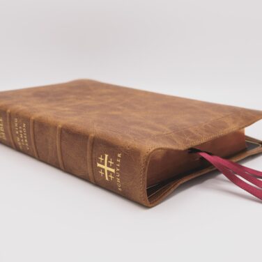 Schuyler Stridon NKJV, Full Yapp Desert Camel Calfskin Bible