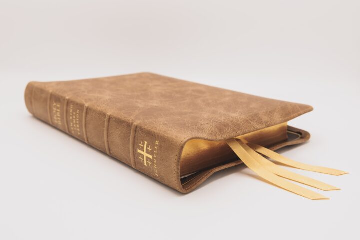 Schuyler Stridon NKJV, Full Yapp Sandstone Calfskin Bible – PREORDER