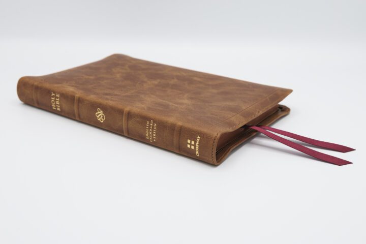 Crossway ESV Heirloom Bible, Thinline Edition, Full Yapp Desert Camel Calfskin – PREORDER