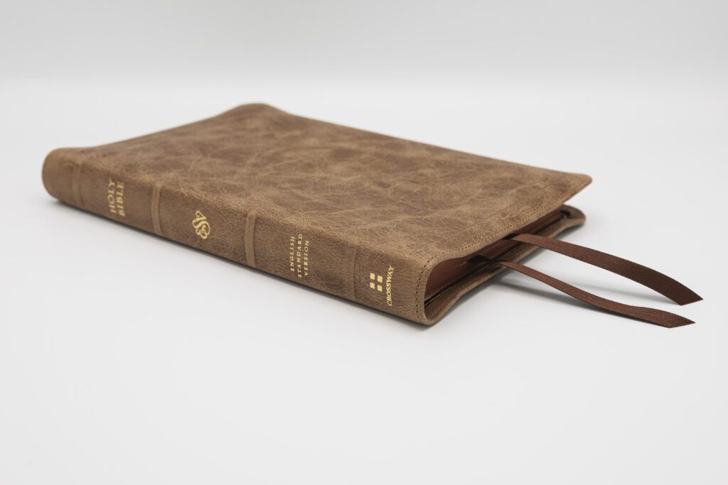 Crossway ESV Heirloom Bible, Thinline Edition, Full Yapp Sandstone Calfskin – PREORDER