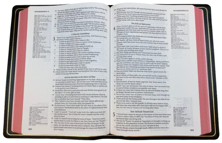 Lockman NASB 1995 Prime Side-Column Reference Bible, Black Goatskin Leather - Image 3