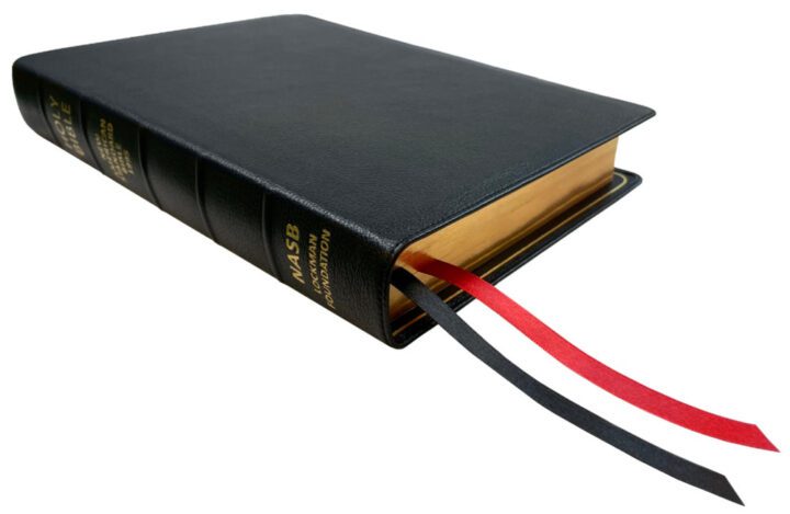 Lockman NASB 1995 Prime Side-Column Reference Bible, Black Goatskin Leather - Image 2