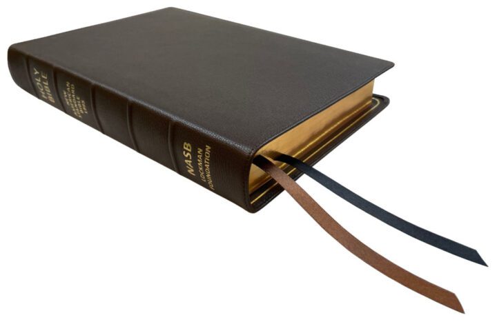 Lockman NASB 1995 Prime Side-Column Reference Bible, Brown Goatskin Leather - Image 2