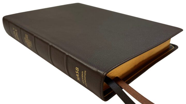Lockman NASB 1995 Prime Large Print Ultrathin Reference Bible, Brown Goatskin Leather - Image 2