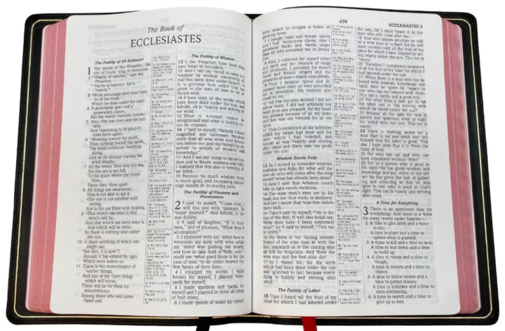 Lockman NASB 1995 Prime Large Print Ultrathin Reference Bible, Black Goatskin Leather - Image 3