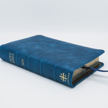 Schuyler Personal Size Quentel NIV, Marbled Sapphire Calfskin Bible – PREORDER