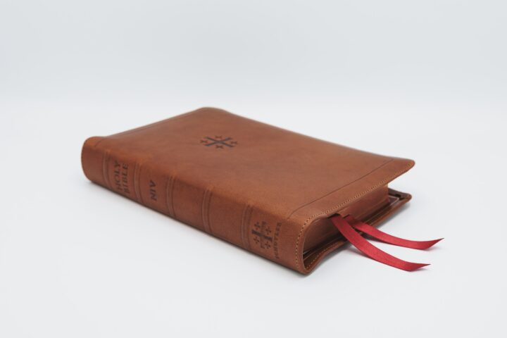 Schuyler Personal Size Quentel NIV, Full Yapp Saddle Brown Calfskin Bible – PREORDER